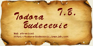 Todora Budečević vizit kartica